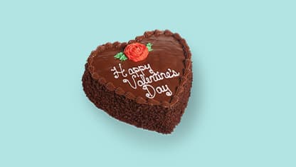 Chocolate Decadence Heart Cake